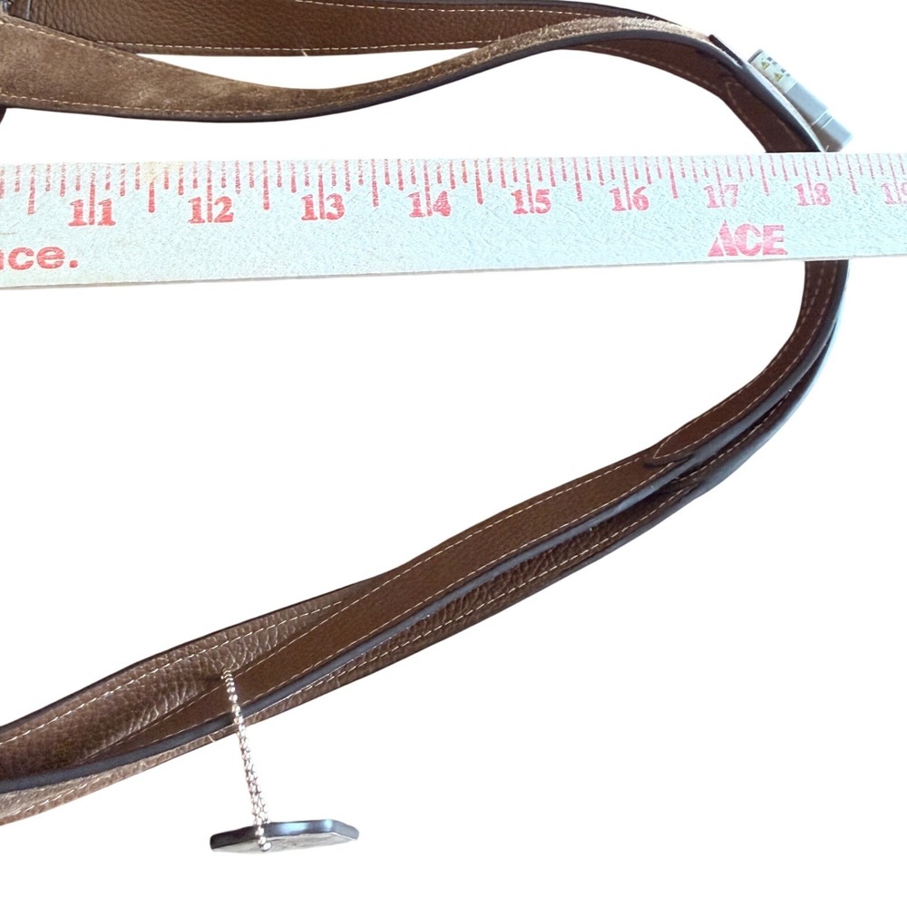 Coach Hadley Turn Lock Tote Bag Brown Suede Boho Western Coastal Cowgirl Purse - Picture 9 of 14